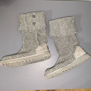 Grey Knit UGG Boots